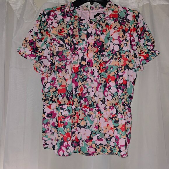 J. CREW FlCrinkle Cyrano Floral Top - Picture 5 of 12